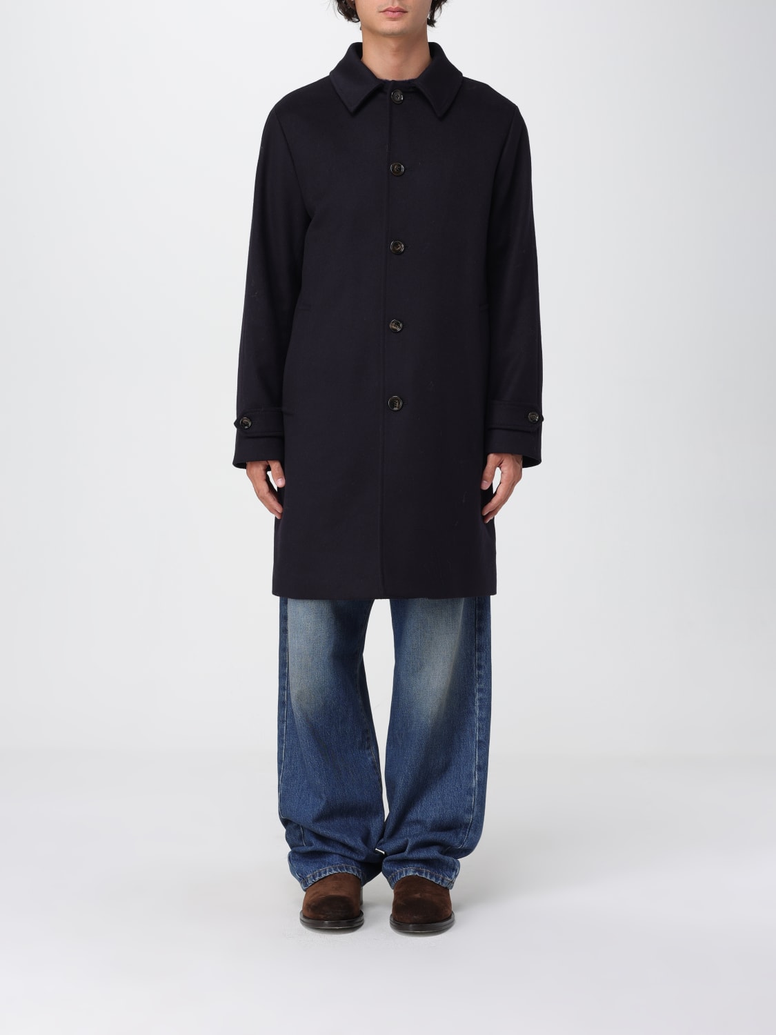 ASPESI MANTEL: Mantel herren Aspesi, Blau - Img 1