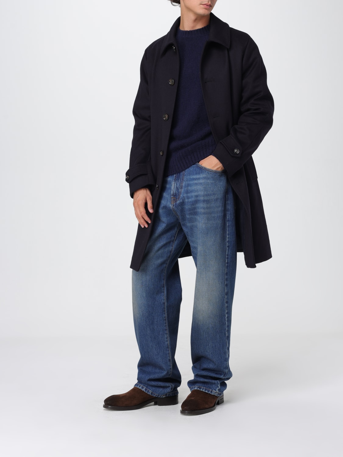 ASPESI MANTEL: Mantel herren Aspesi, Blau - Img 2