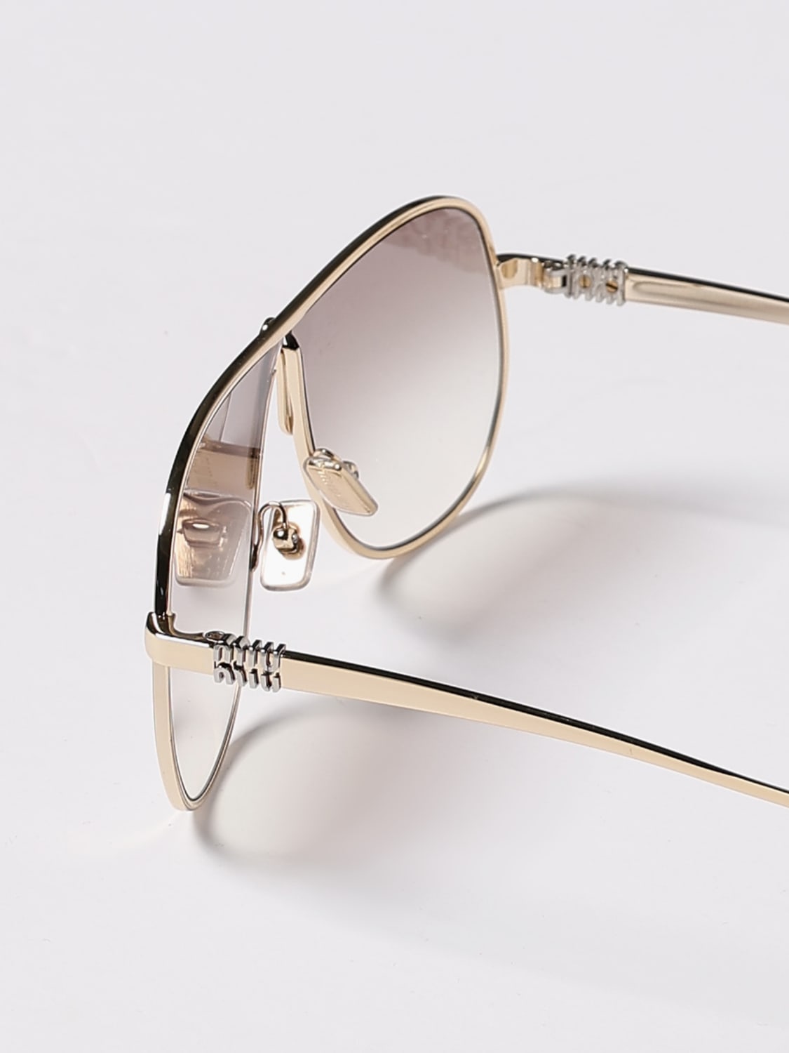 MIU MIU SUNGLASSES: Sunglasses woman Miu Miu, Gold - Img 4