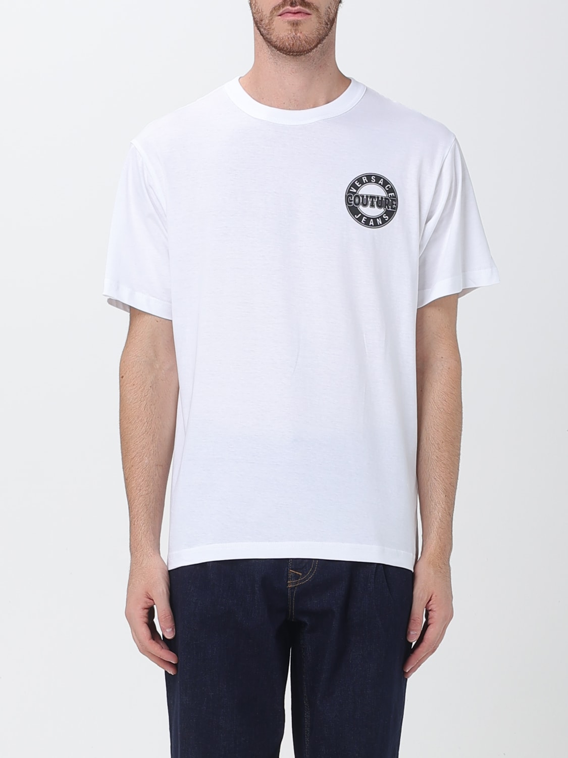 VERSACE JEANS COUTURE T-SHIRT: T-shirt herren Versace Jeans Couture, Weiß - Img 1