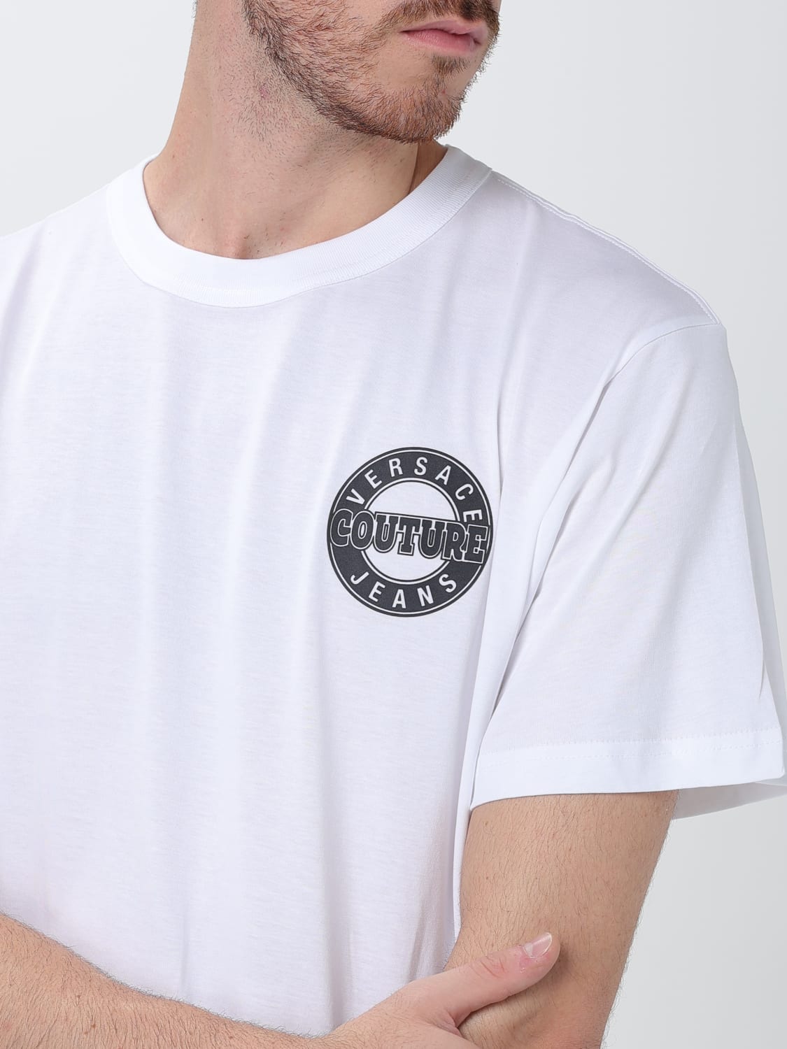 VERSACE JEANS COUTURE T-SHIRT: T-shirt herren Versace Jeans Couture, Weiß - Img 3