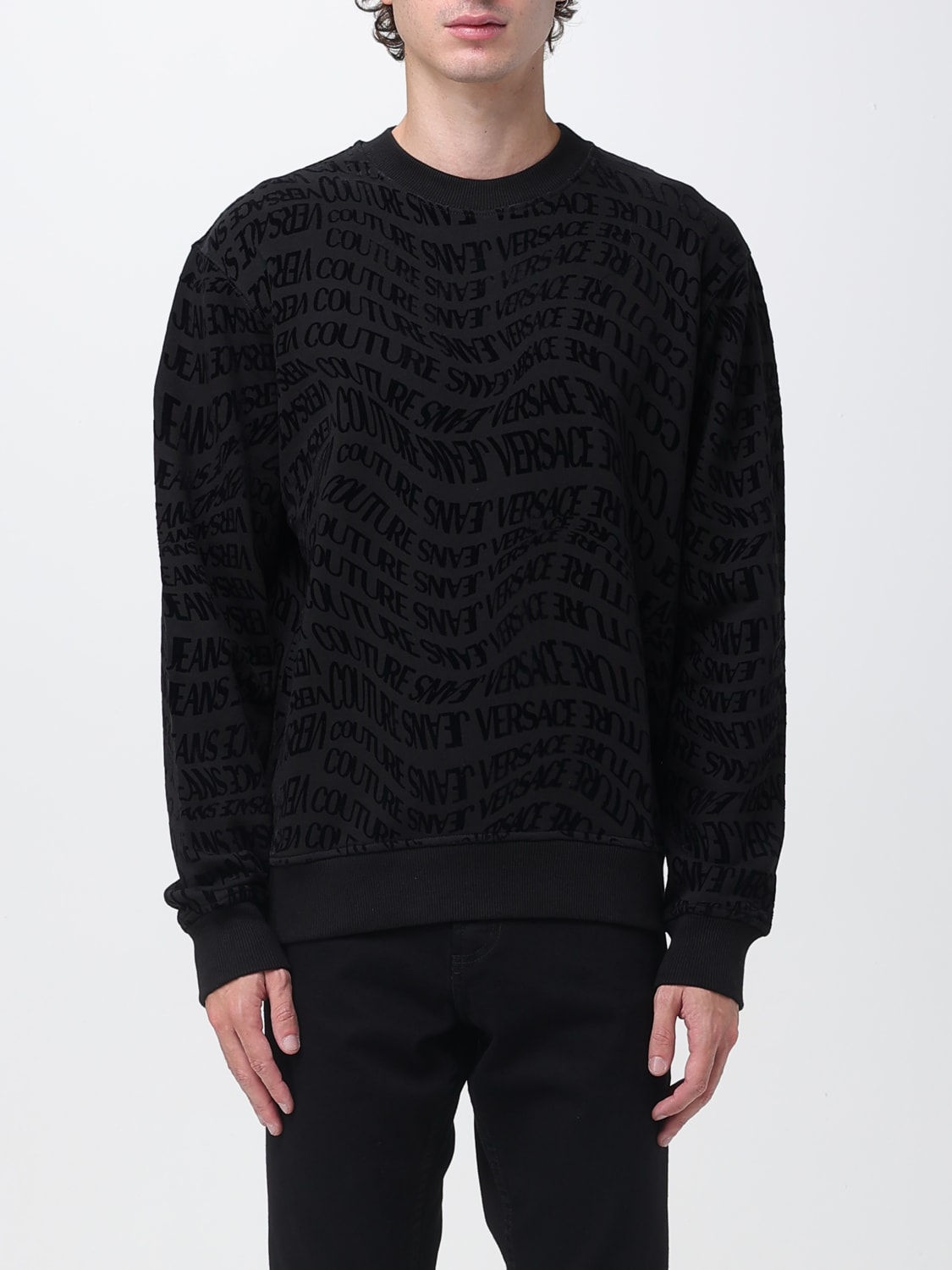 VERSACE JEANS COUTURE SWEATER: Sweater men Versace Jeans Couture, Black - Img 1