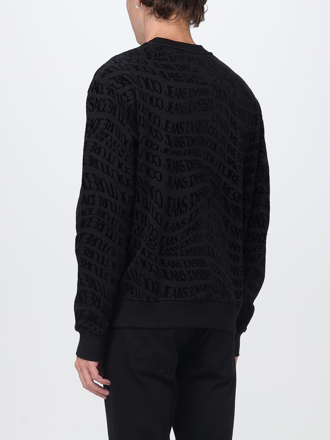 VERSACE JEANS COUTURE SWEATER: Sweater men Versace Jeans Couture, Black - Img 2
