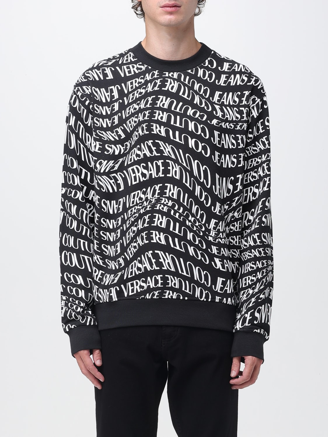 VERSACE JEANS COUTURE SWEATSHIRT: Sweater men Versace Jeans Couture, Black - Img 1