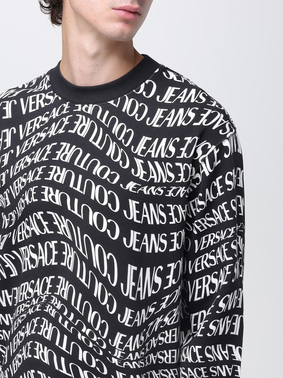 VERSACE JEANS COUTURE SWEATSHIRT: Sweater men Versace Jeans Couture, Black - Img 3