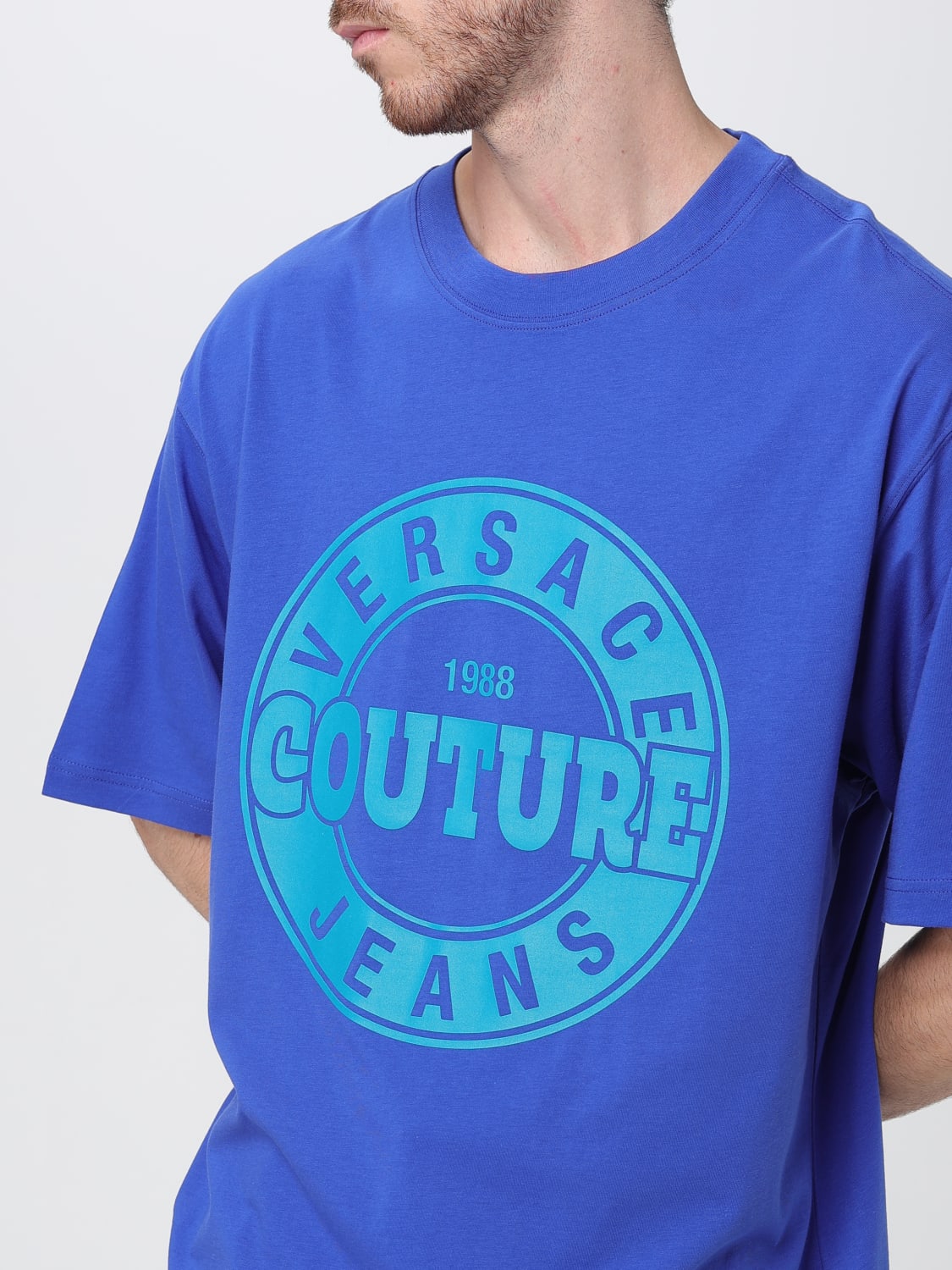 VERSACE JEANS COUTURE T-SHIRT: T-shirt men Versace Jeans Couture, Blue - Img 3