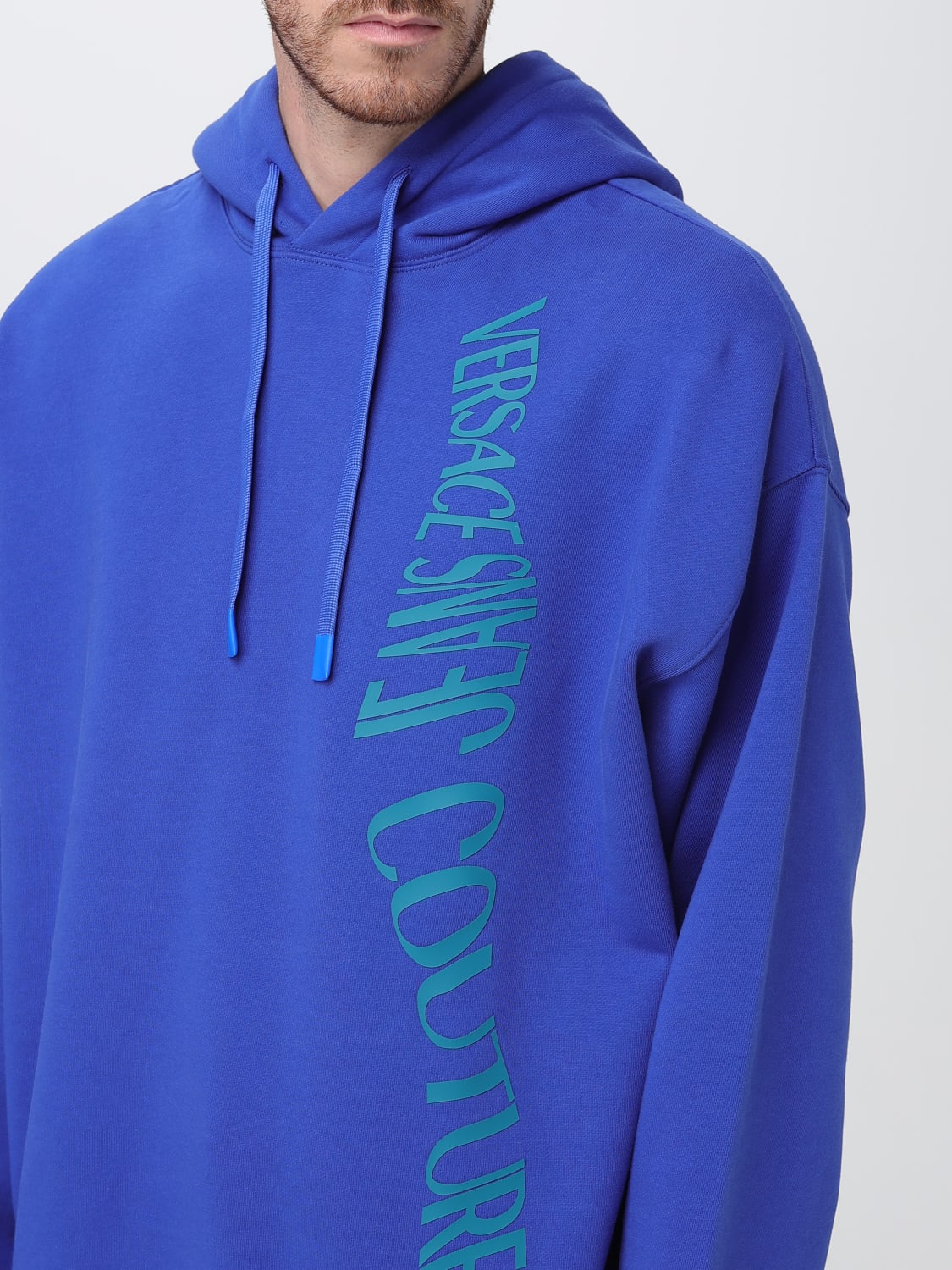 VERSACE JEANS COUTURE SWEATSHIRT: Sweater men Versace Jeans Couture, Blue - Img 3