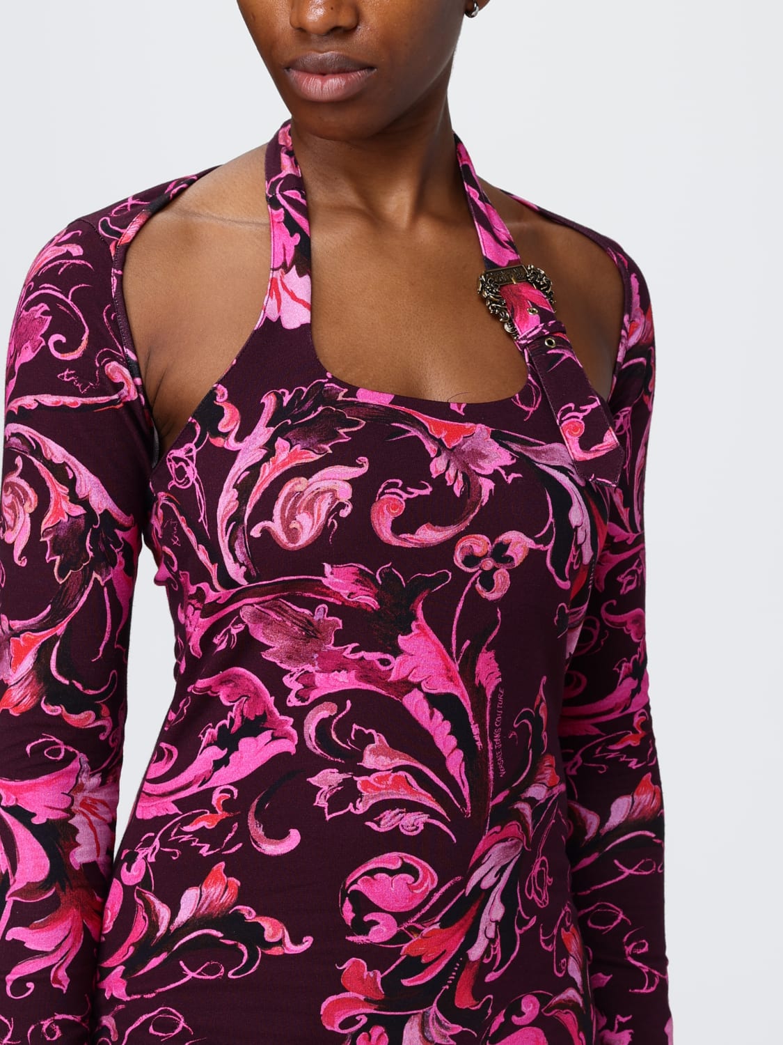 VERSACE JEANS COUTURE DRESS: Dress woman Versace Jeans Couture, Violet - Img 3