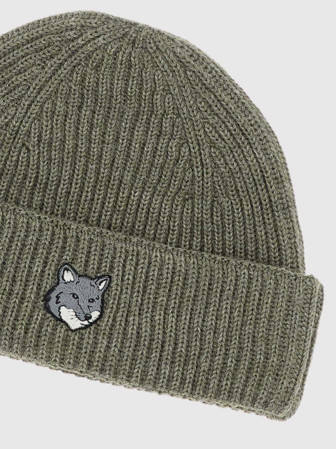 MAISON KITSUNÉ GORRO: Gorro hombre Maison KitsunÉ, Verde - Img 2