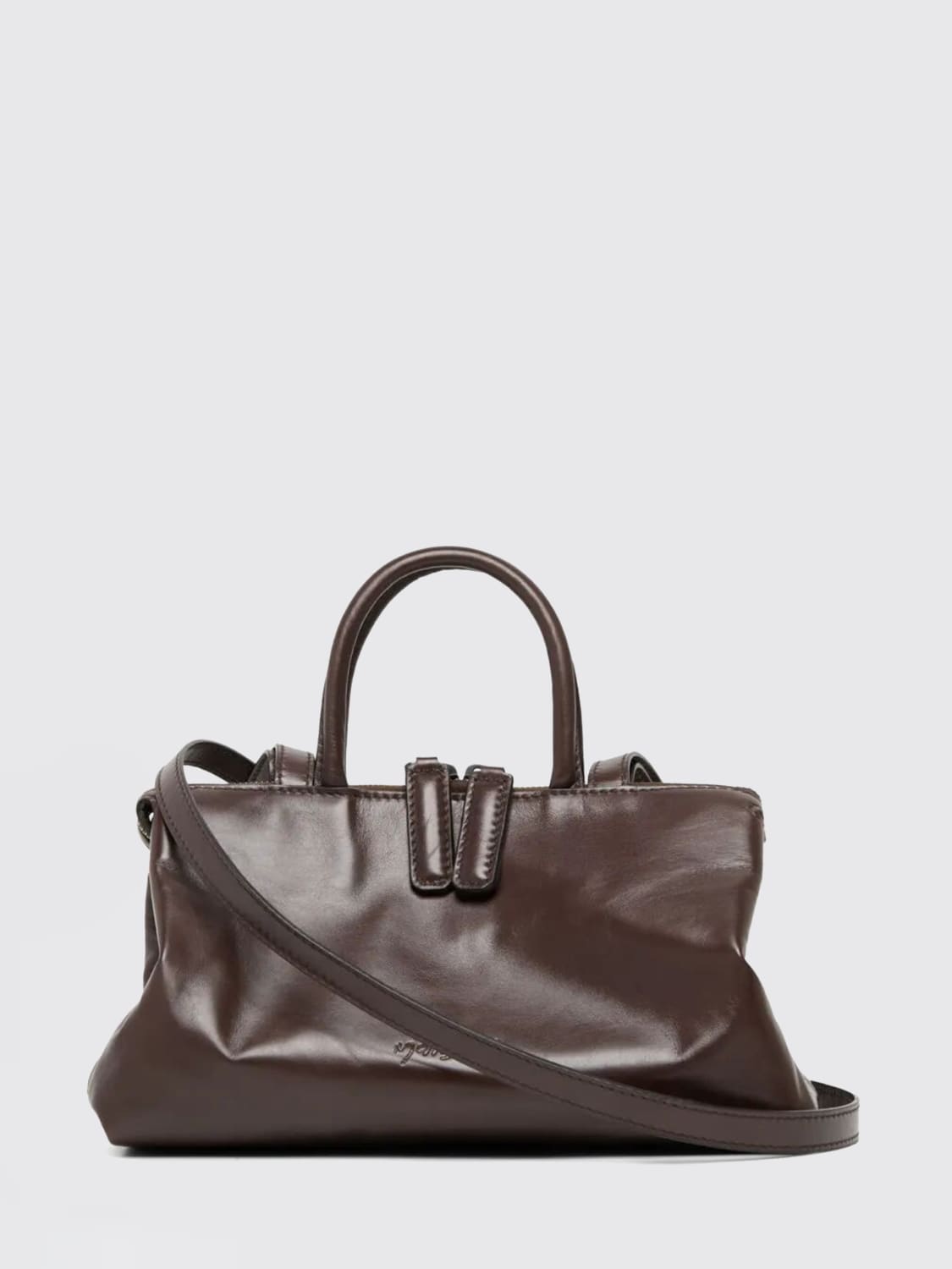 MARSÈLL BORSA A MANO: Borsa 4 In Orizzontale Small Marsèll in pelle , Marrone - Img 1