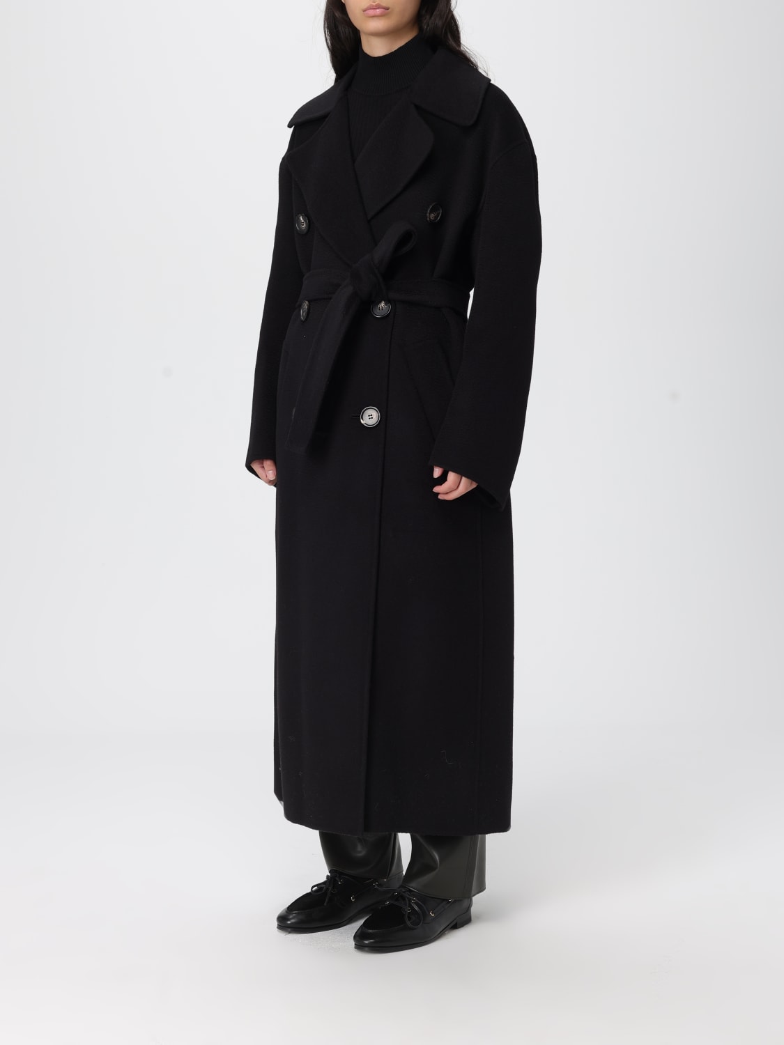 MAX MARA MANTEL: Oberbekleidung damen Max Mara, Schwarz - Img 3