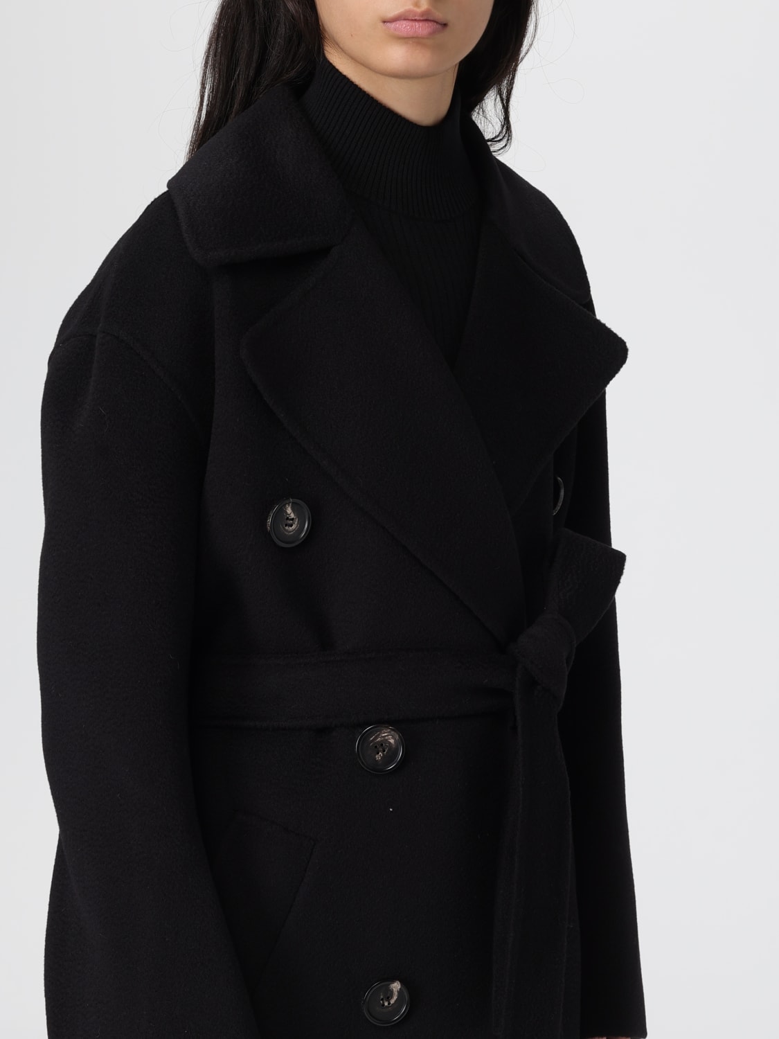 MAX MARA MANTEL: Oberbekleidung damen Max Mara, Schwarz - Img 4