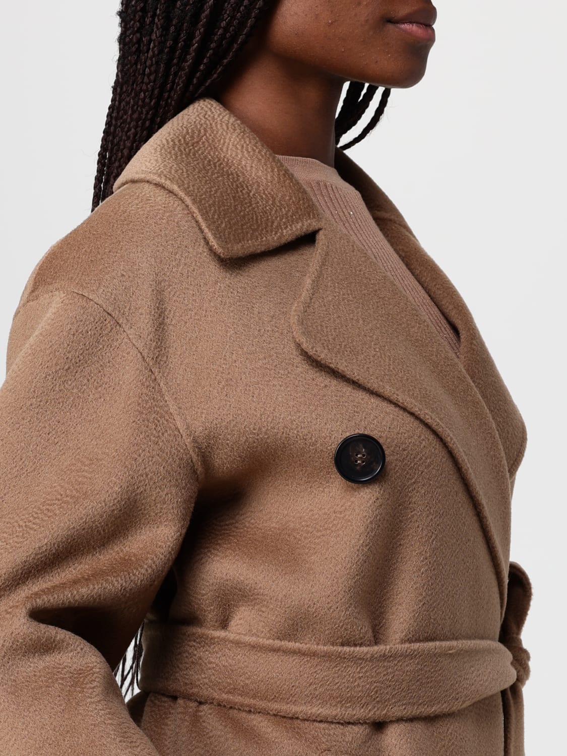 MAX MARA MANTEL: Oberbekleidung damen Max Mara, Braun - Img 4