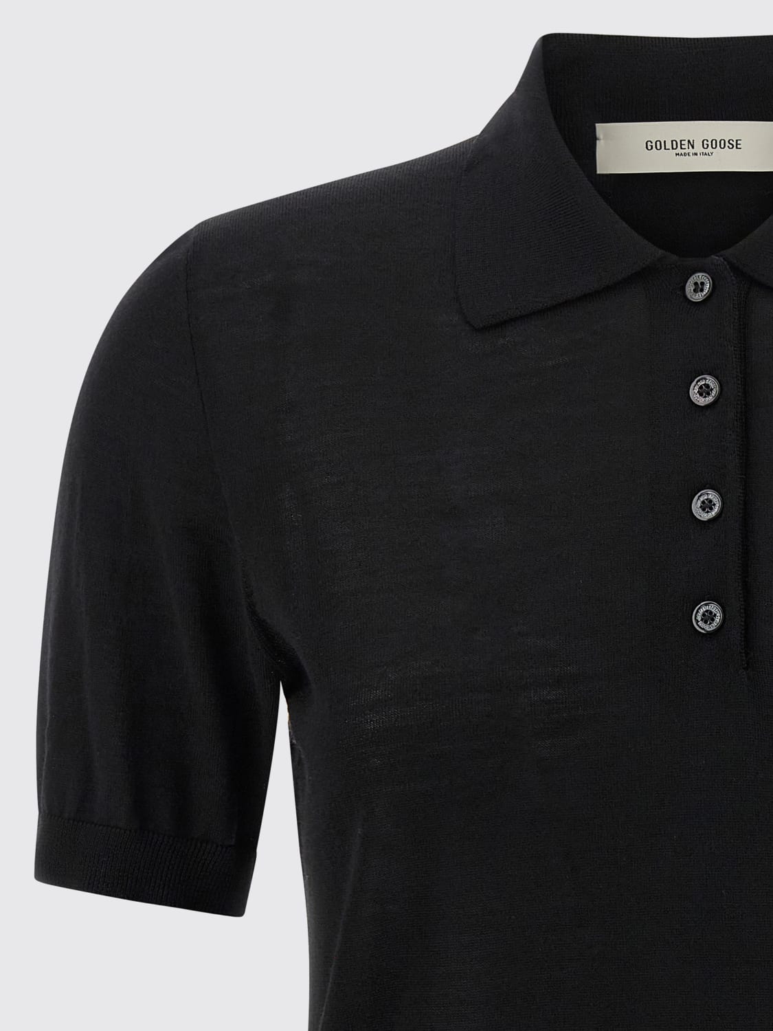 GOLDEN GOOSE POLO: Polo mujer Golden Goose, Negro - Img 3