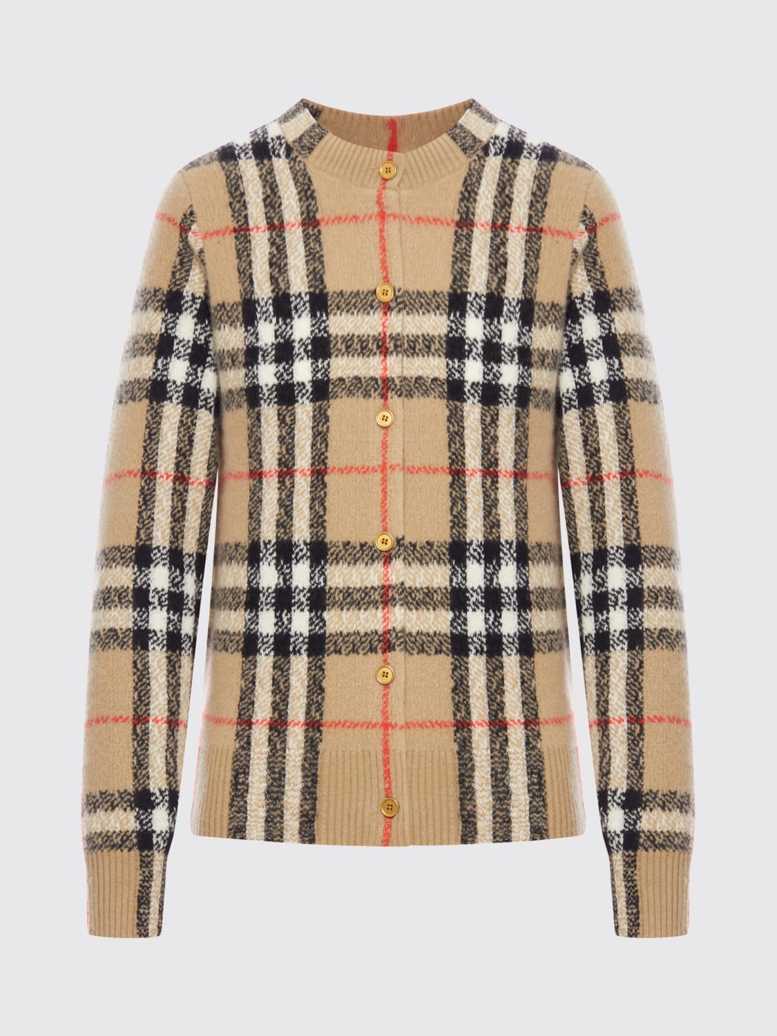 BURBERRY SWEATER: Cardigan woman Burberry, Beige - Img 1