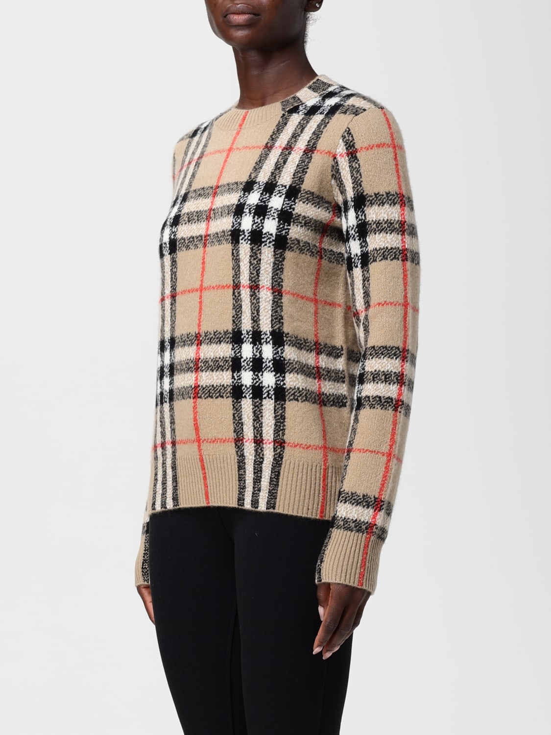 BURBERRY SWEATER: Cardigan woman Burberry, Beige - Img 4