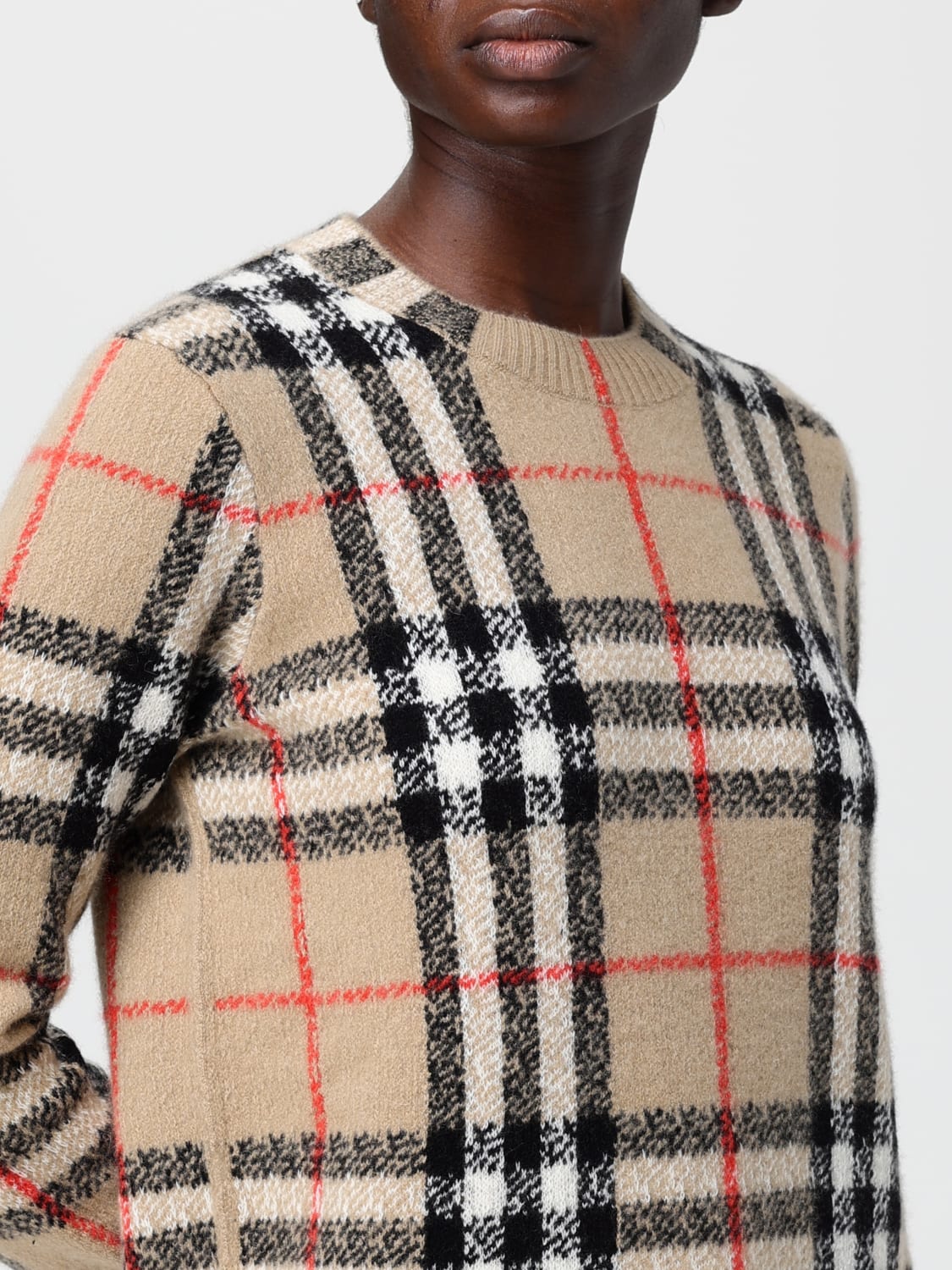 BURBERRY SWEATER: Cardigan woman Burberry, Beige - Img 5