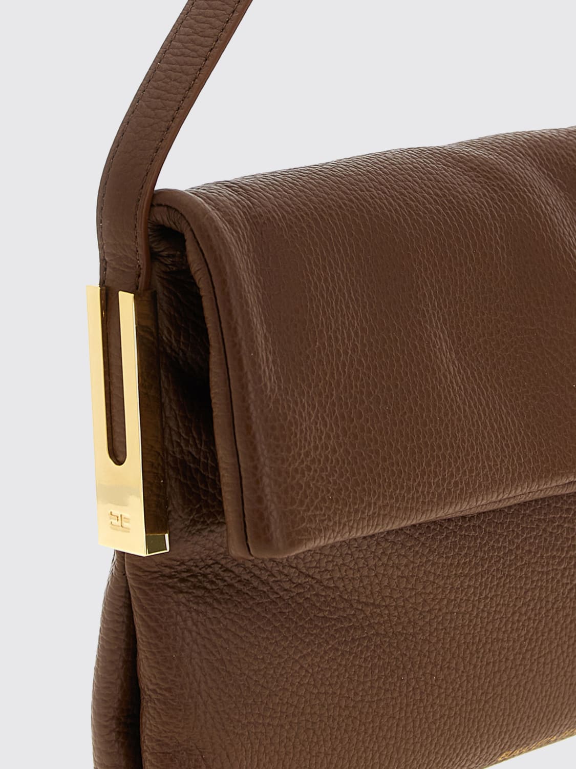 ELISABETTA FRANCHI BORSA A SPALLA: Borsa Elisabetta Franchi in pelle , Marrone - Img 3