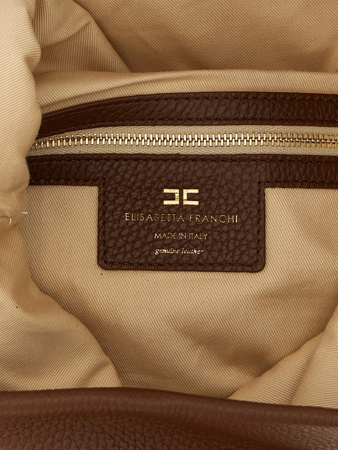 ELISABETTA FRANCHI BORSA A SPALLA: Borsa Elisabetta Franchi in pelle , Marrone - Img 4