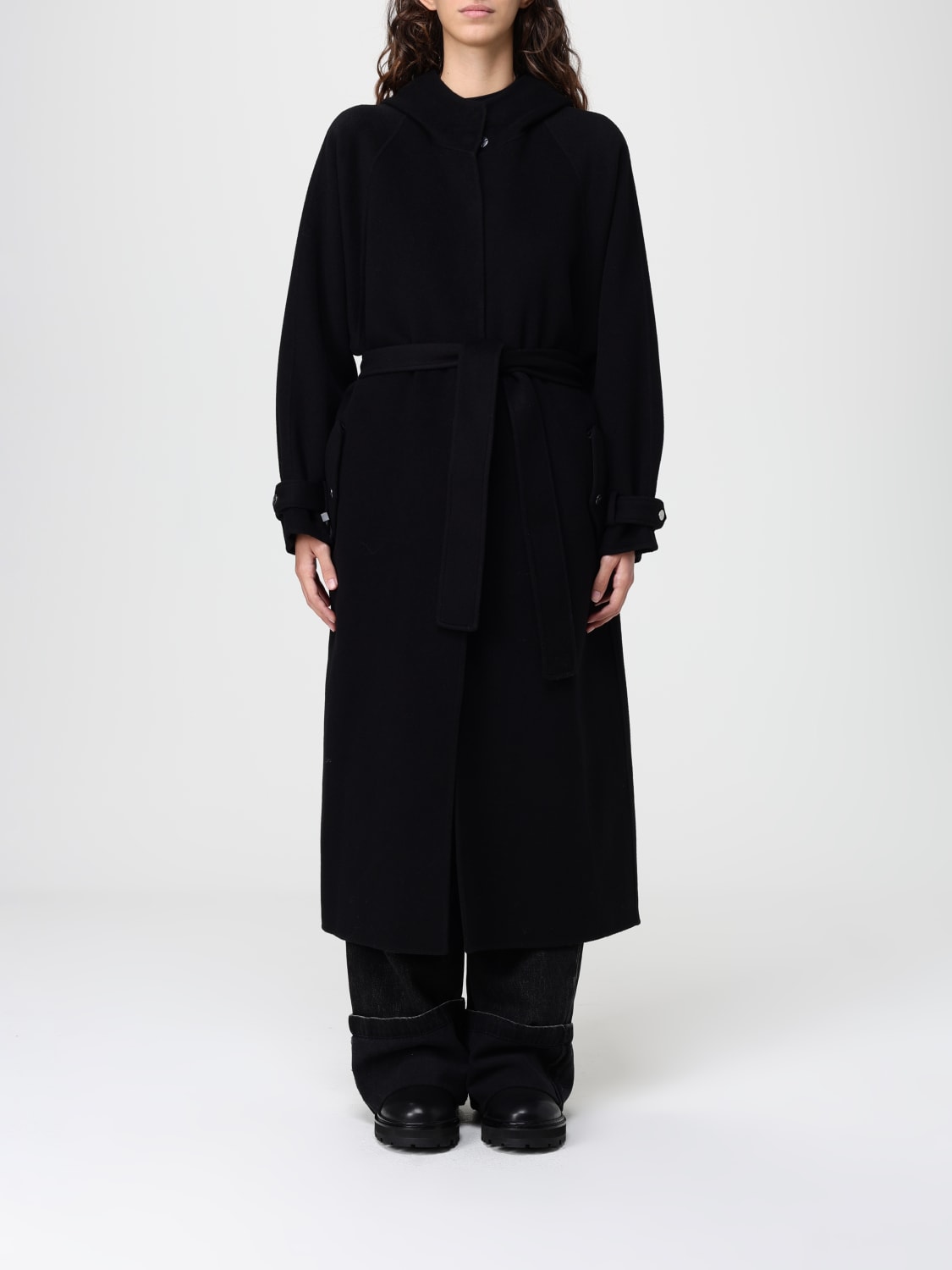 PINKO COAT: Trench coat woman Pinko, Black - Img 1
