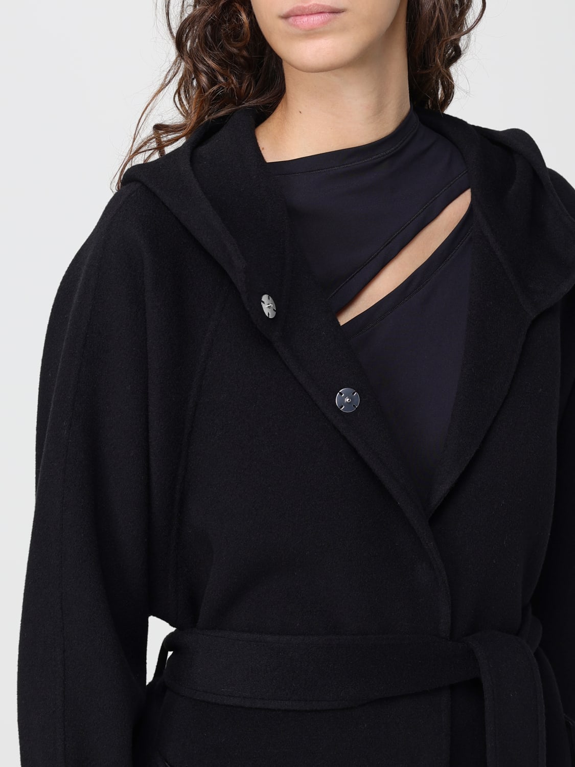 PINKO COAT: Trench coat woman Pinko, Black - Img 4