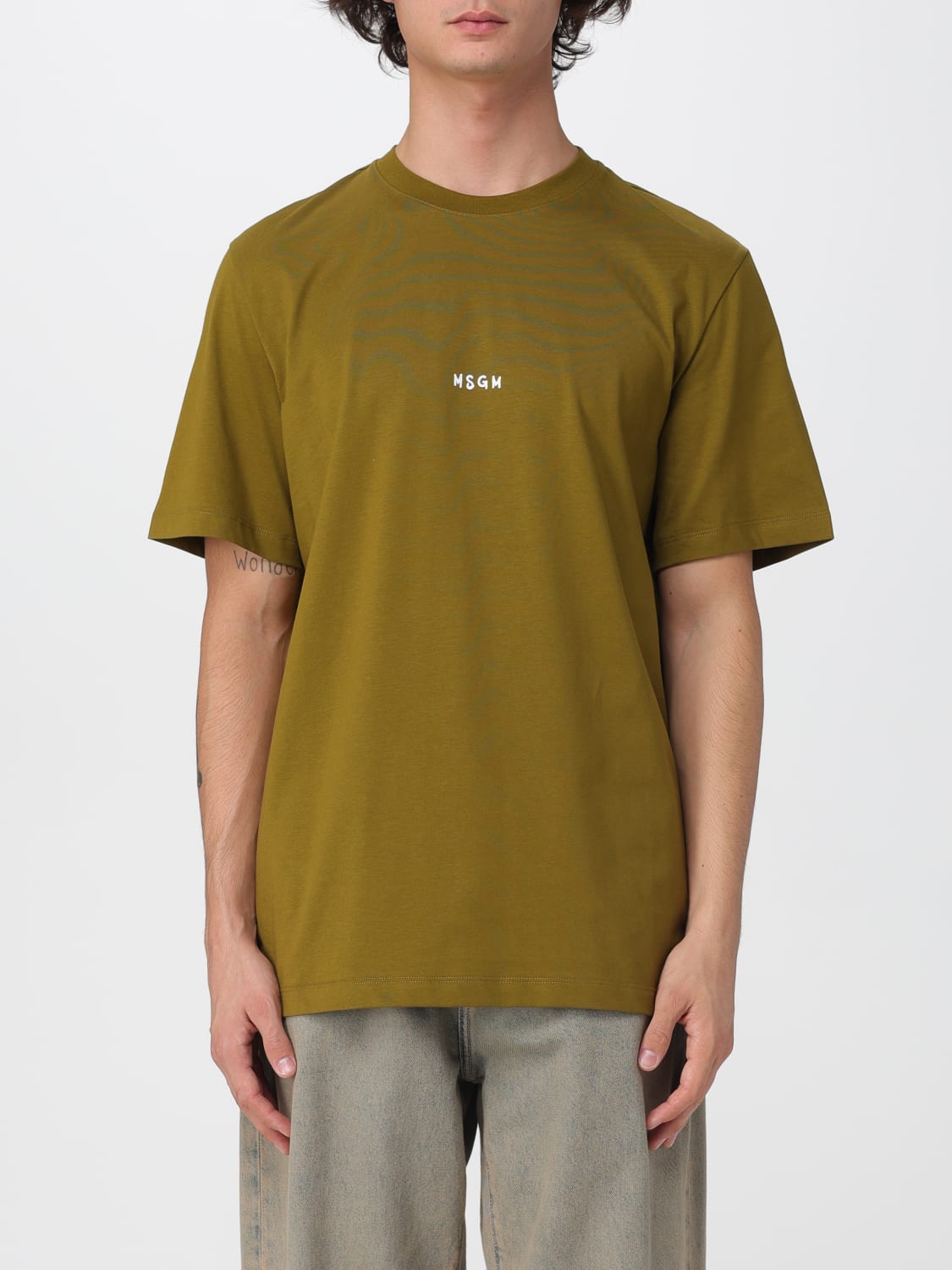 MSGM T-SHIRT: T-shirt herren MSGM, Kaki - Img 1