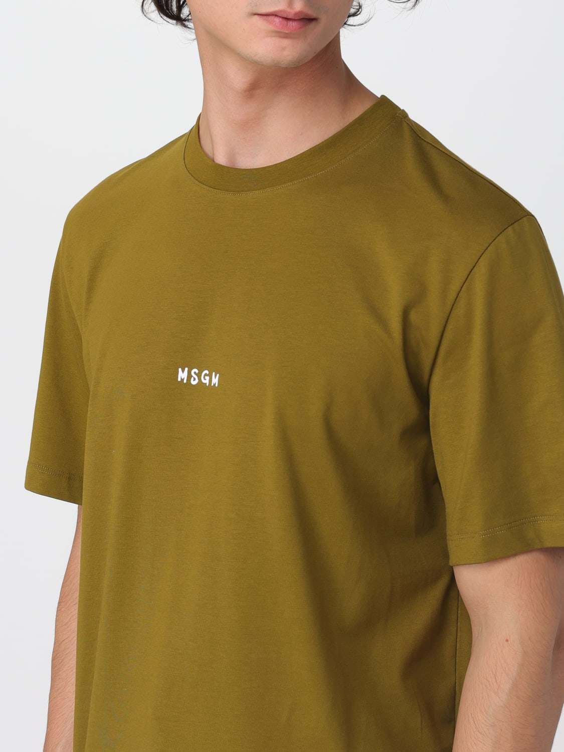 MSGM T-SHIRT: T-shirt herren MSGM, Kaki - Img 3