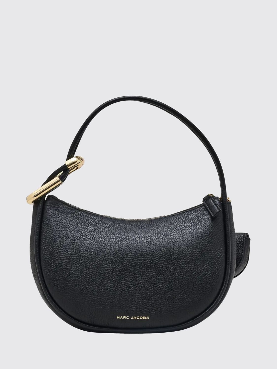 MARC JACOBS BORSA A SPALLA: Borsa The Dual Hobo Marc Jacobs in pelle a grana , Nero - Img 3
