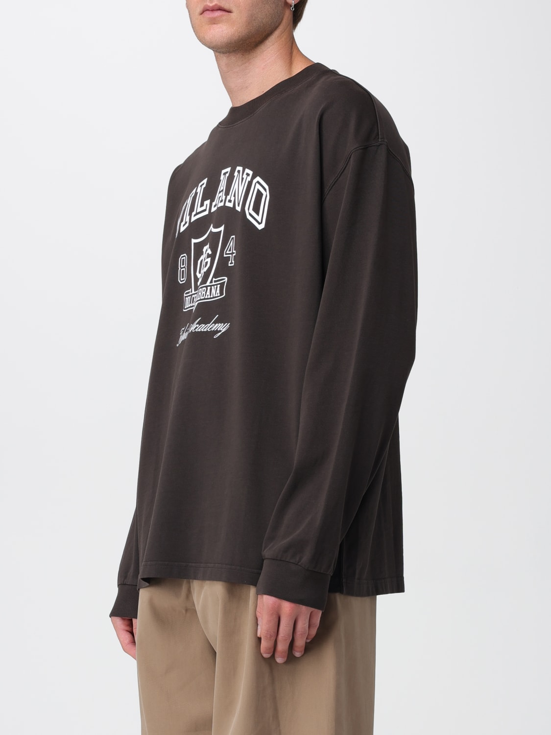 DOLCE & GABBANA T-SHIRT: Sweatshirt herren Dolce & Gabbana, Braun - Img 4