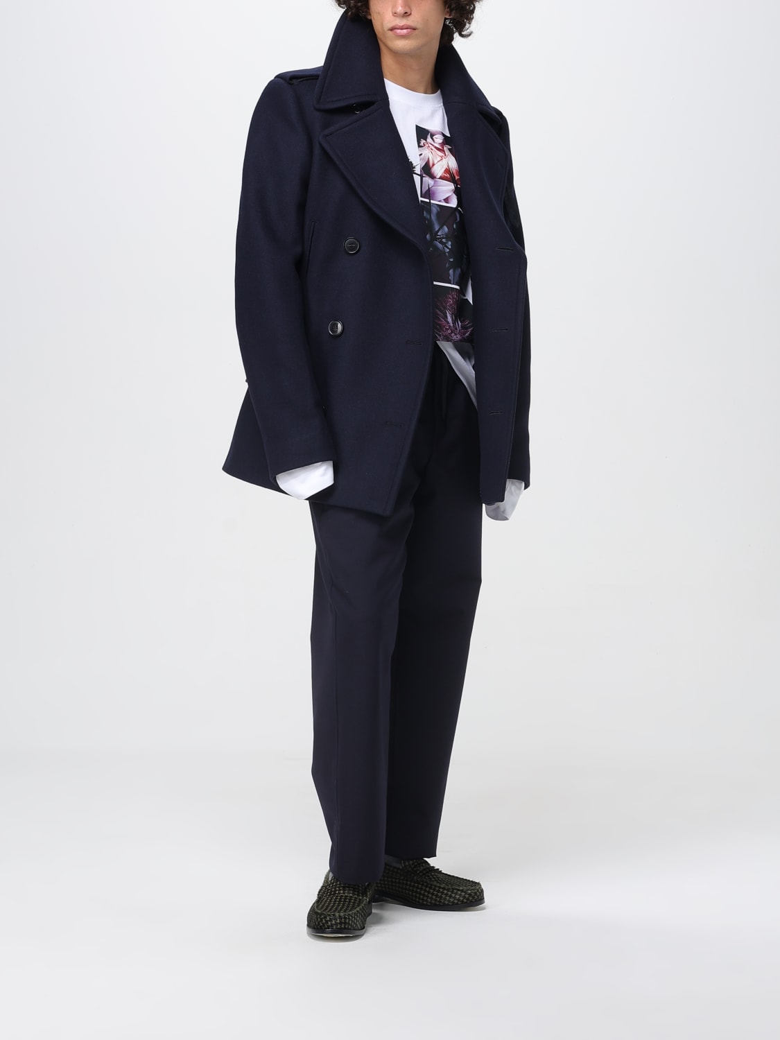 DRIES VAN NOTEN COAT: Coat men Dries Van Noten, Blue - Img 2