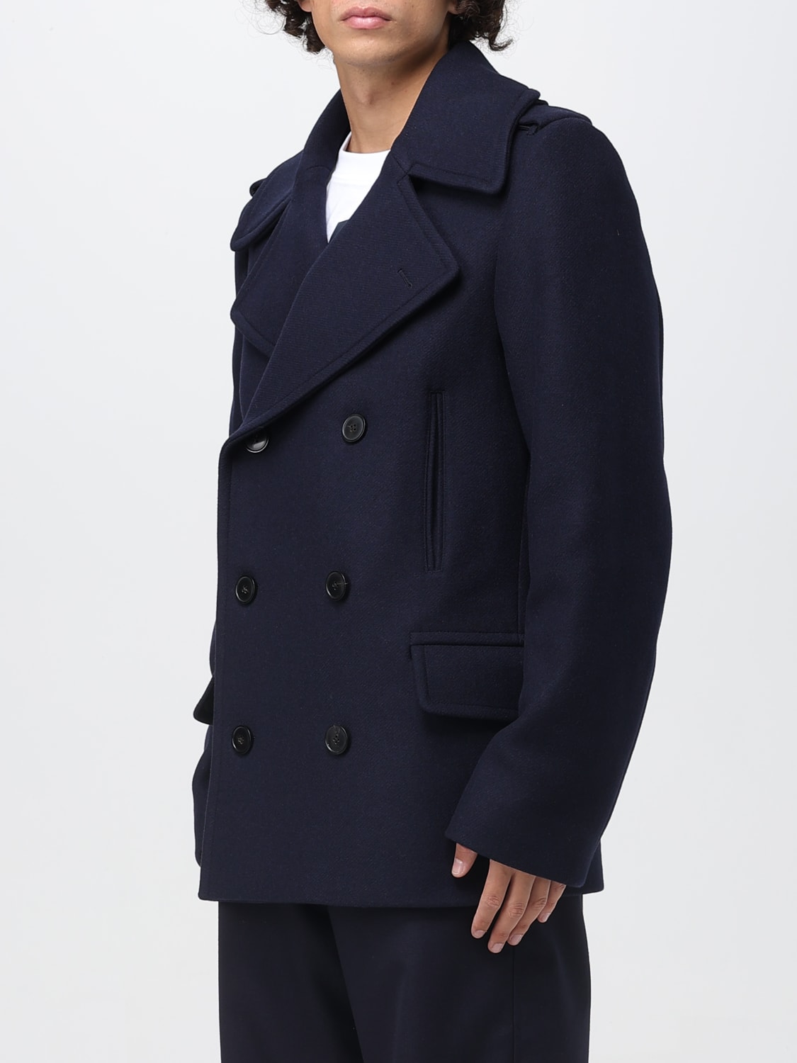 DRIES VAN NOTEN COAT: Coat men Dries Van Noten, Blue - Img 4