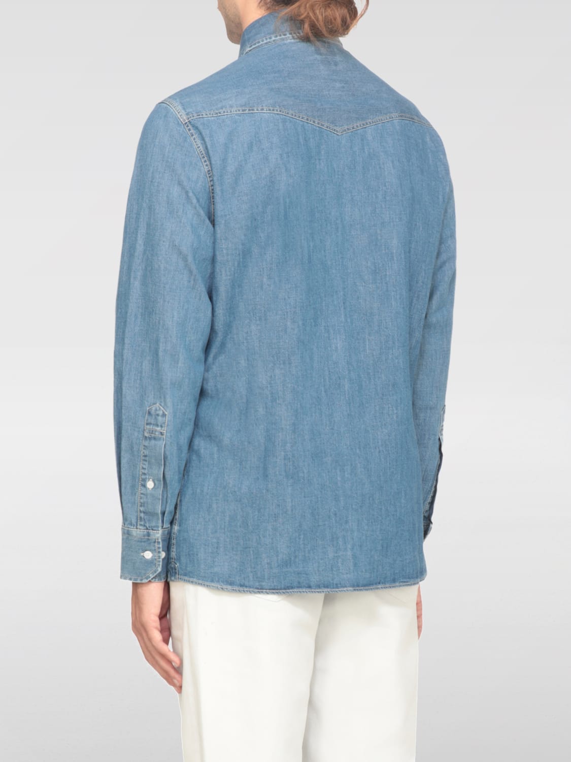 BRUNELLO CUCINELLI SHIRT: Shirt men Brunello Cucinelli, Blue - Img 3