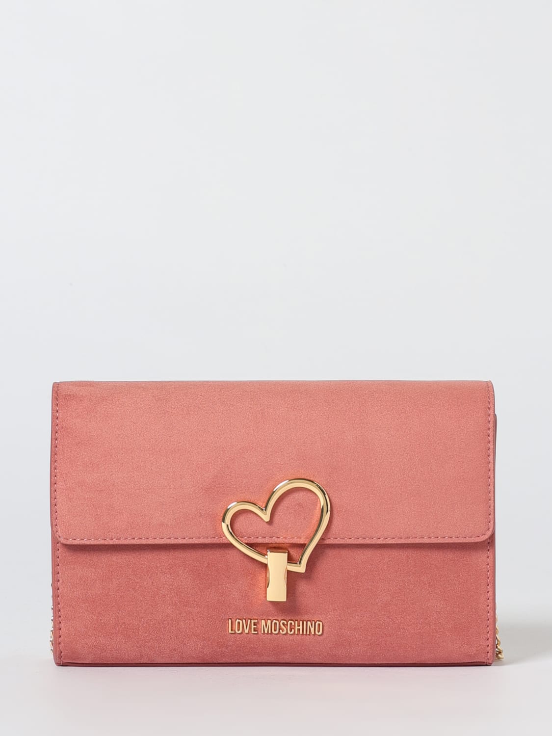 LOVE MOSCHINO BORSA A TRACOLLA: Borsa a tracolla in pelle sintetica Love Moschino, Rosa - Img 1
