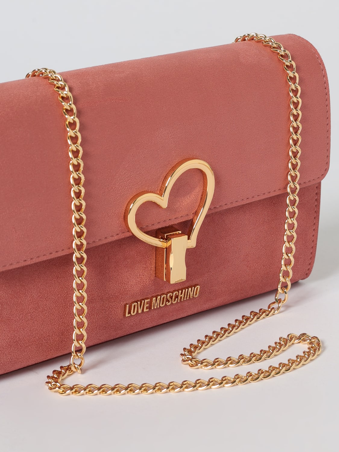 LOVE MOSCHINO BORSA A TRACOLLA: Borsa a tracolla in pelle sintetica Love Moschino, Rosa - Img 3