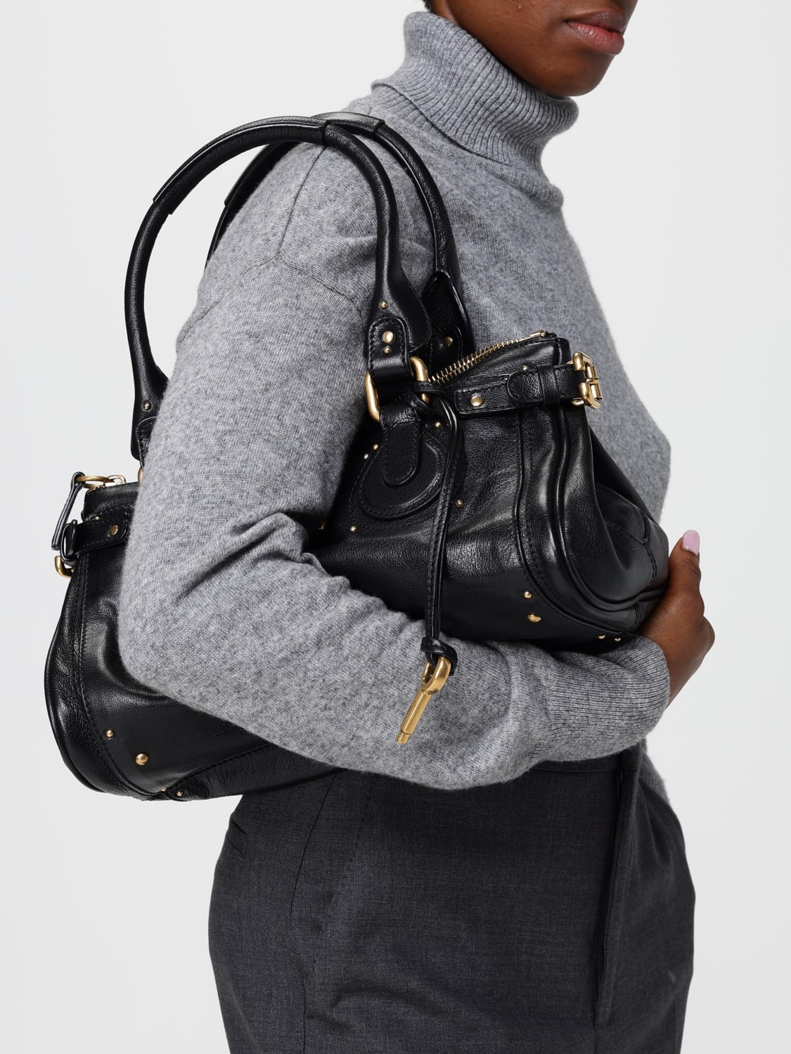 CHLOÉ SCHULTERTASCHE: Schultertasche damen ChloÉ, Schwarz - Img 2