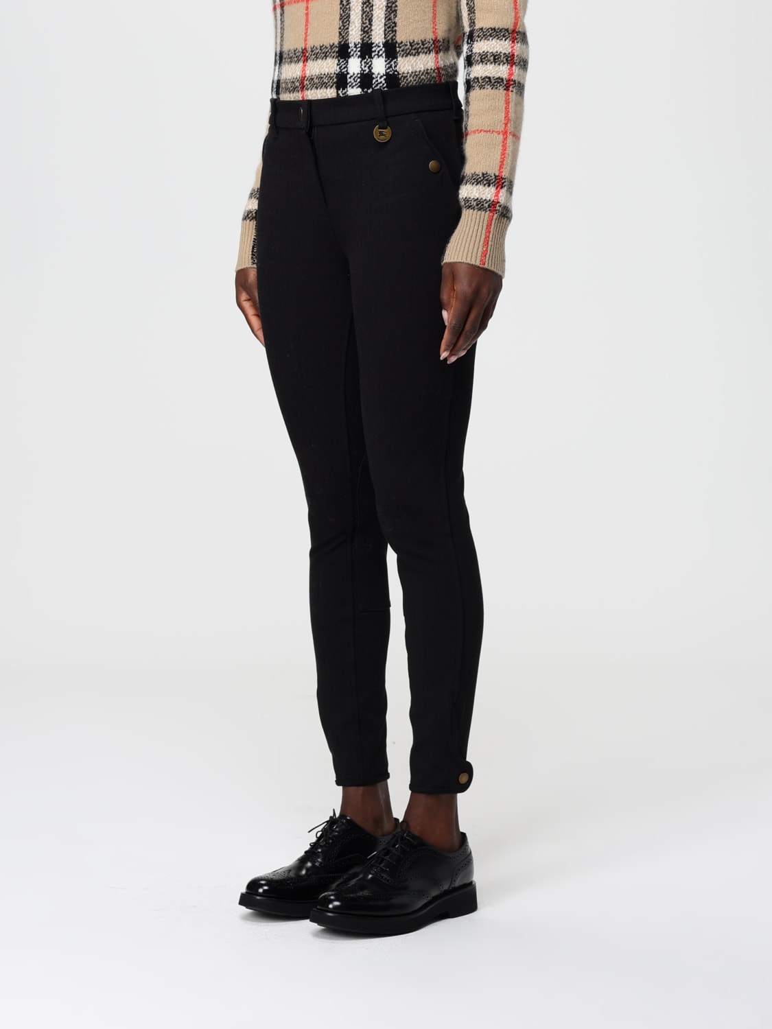 BURBERRY PANTS: Pants woman Burberry, Black - Img 4