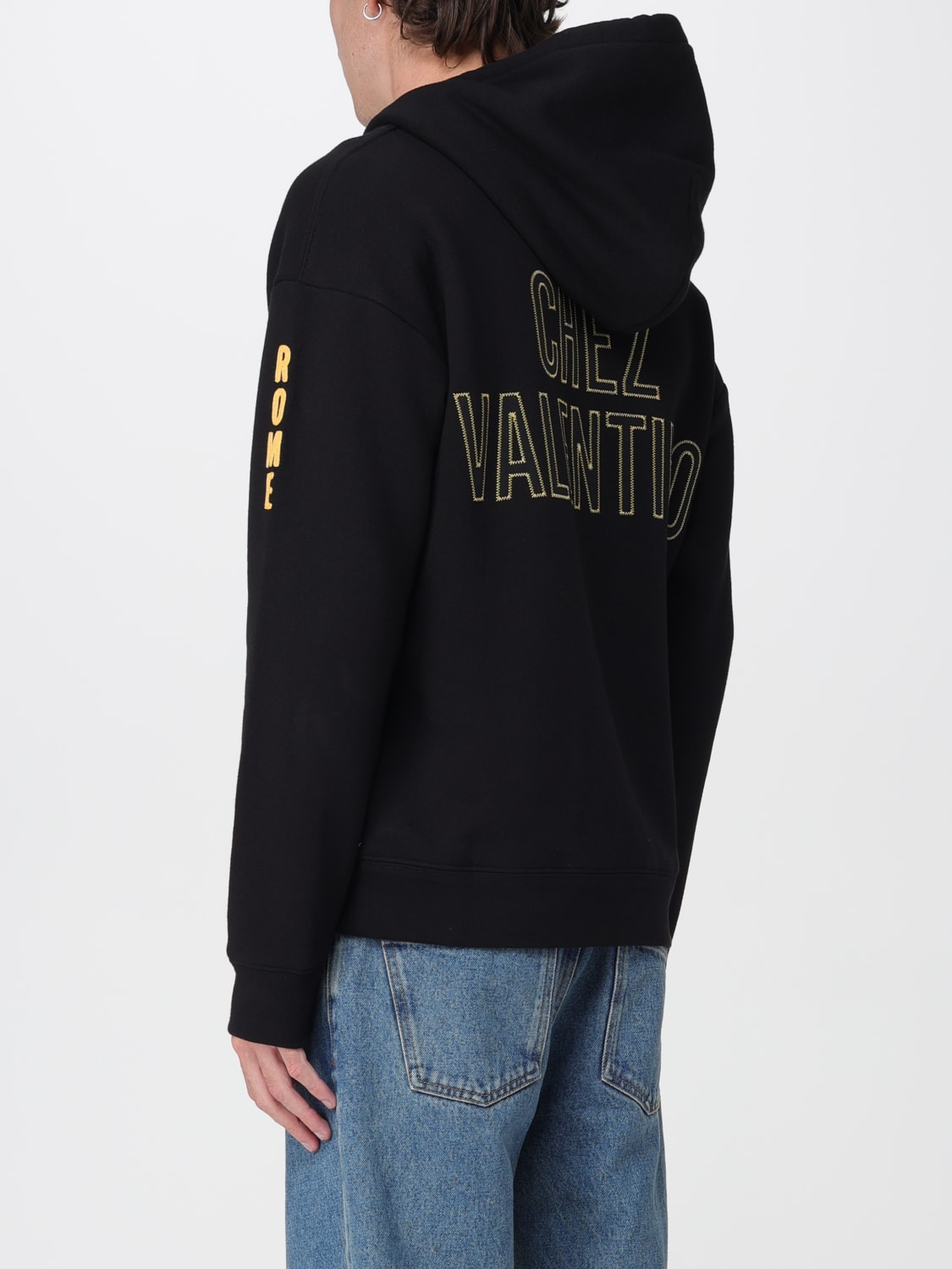 VALENTINO 卫衣: 卫衣 男士 Valentino, 黑色 - Img 3