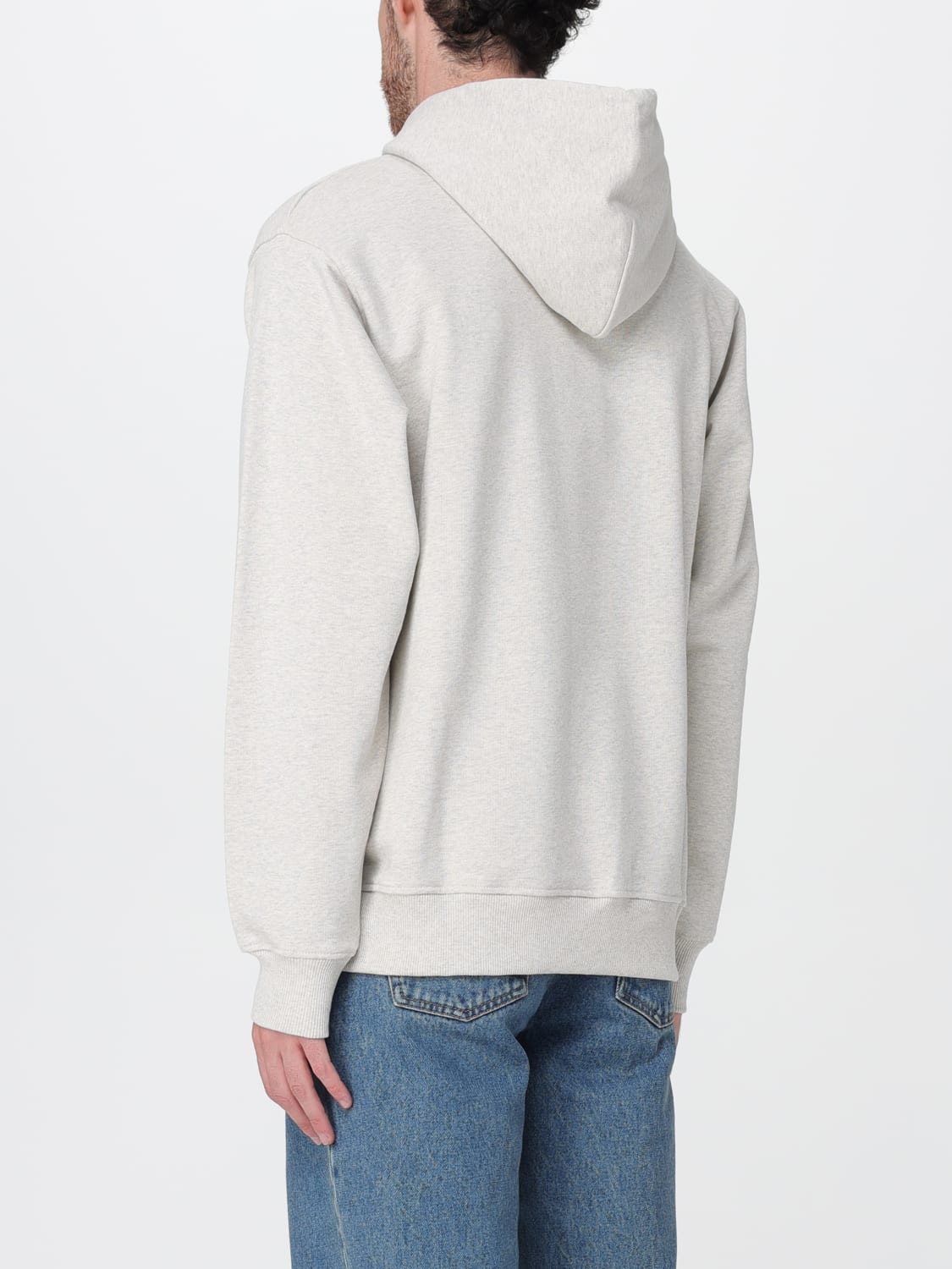 DRÔLE DE MONSIEUR FELPA: Felpa con cappuccio in cotone con logo Drôle De Monsieur, Grigio - Img 2