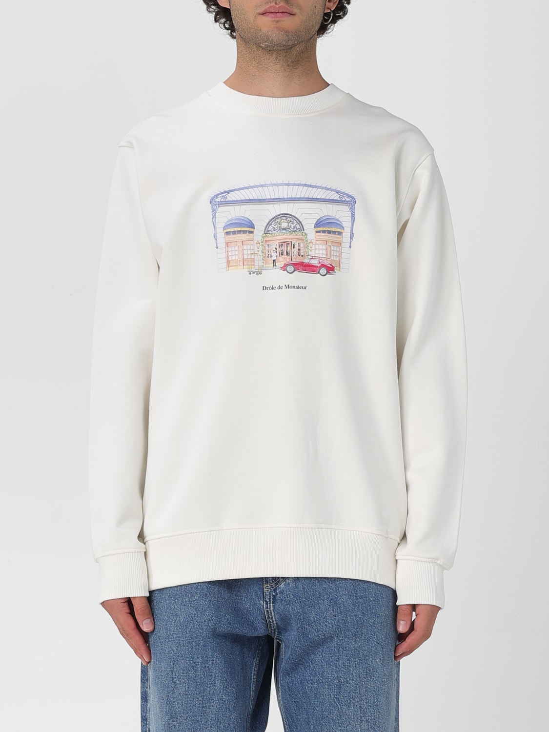 DRÔLE DE MONSIEUR SWEATSHIRT: Sweater men Drôle De Monsieur, White - Img 1