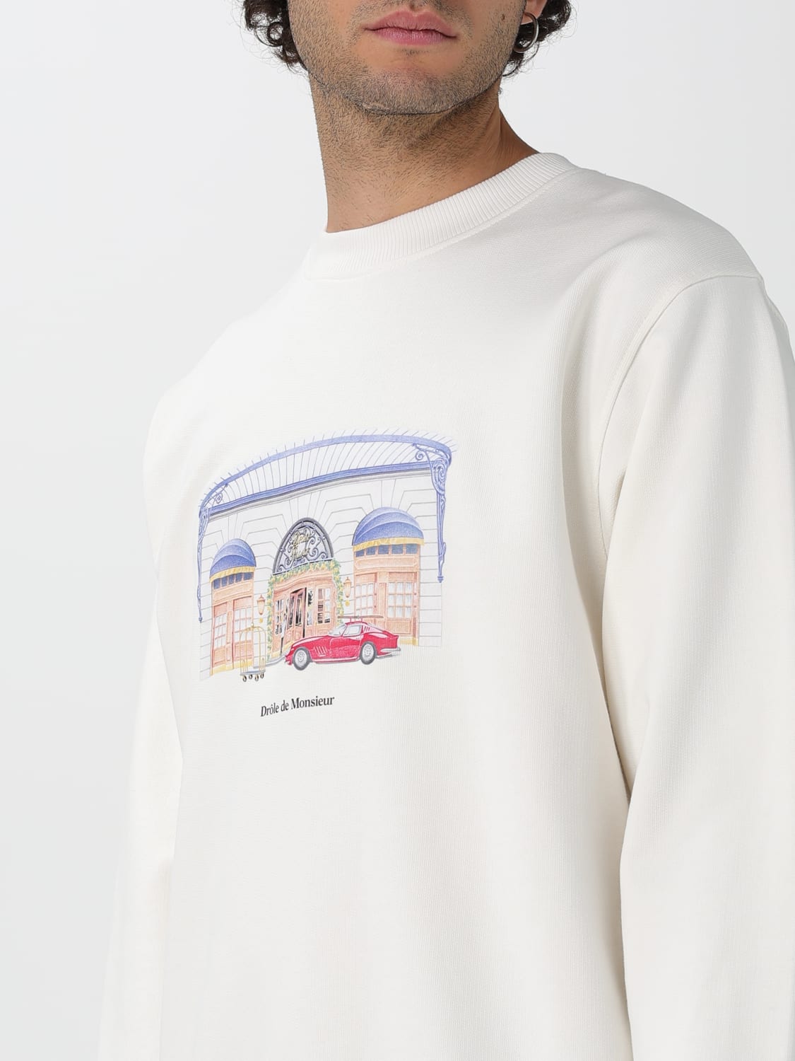 DRÔLE DE MONSIEUR SWEATSHIRT: Sweater men Drôle De Monsieur, White - Img 3