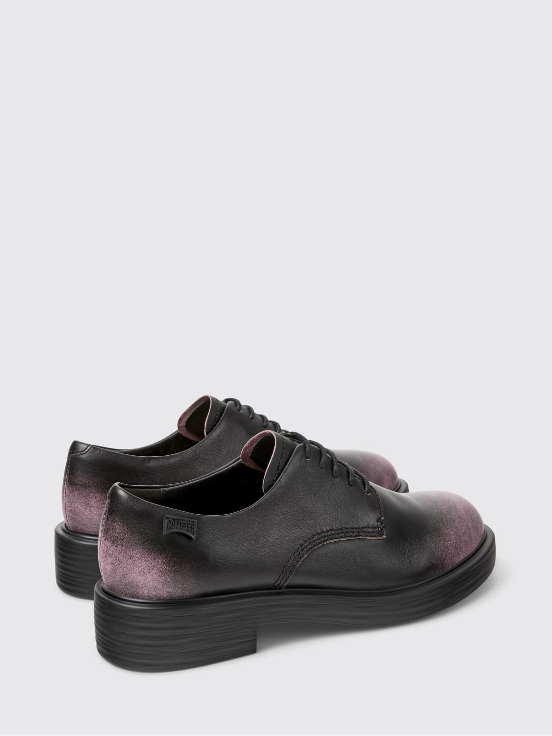 CAMPER STRINGATE: Derby Dean Camper in pelle riciclata fumè , Fantasia - Img 3