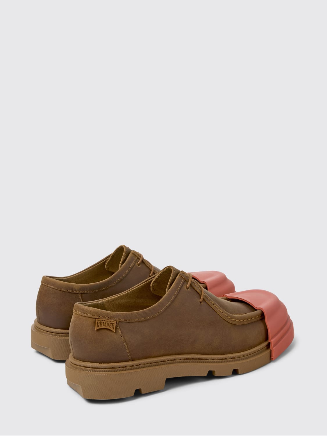 CAMPER STRINGATE: Derby Junction Camper in nabuk e gomma , Marrone - Img 3