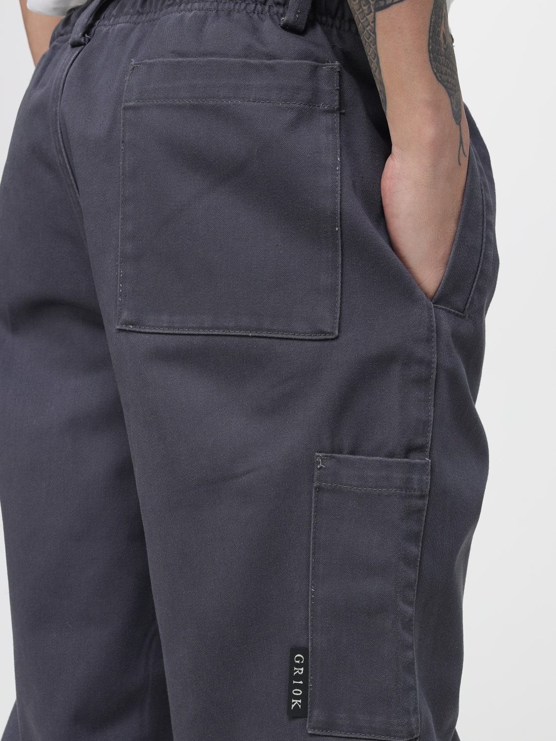 GR10K PANTS: Pants men Gr10k, Grey - Img 3