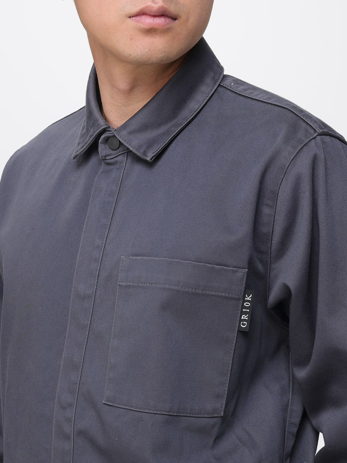 GR10K HEMD: Hemd herren Gr10k, Grau - Img 3