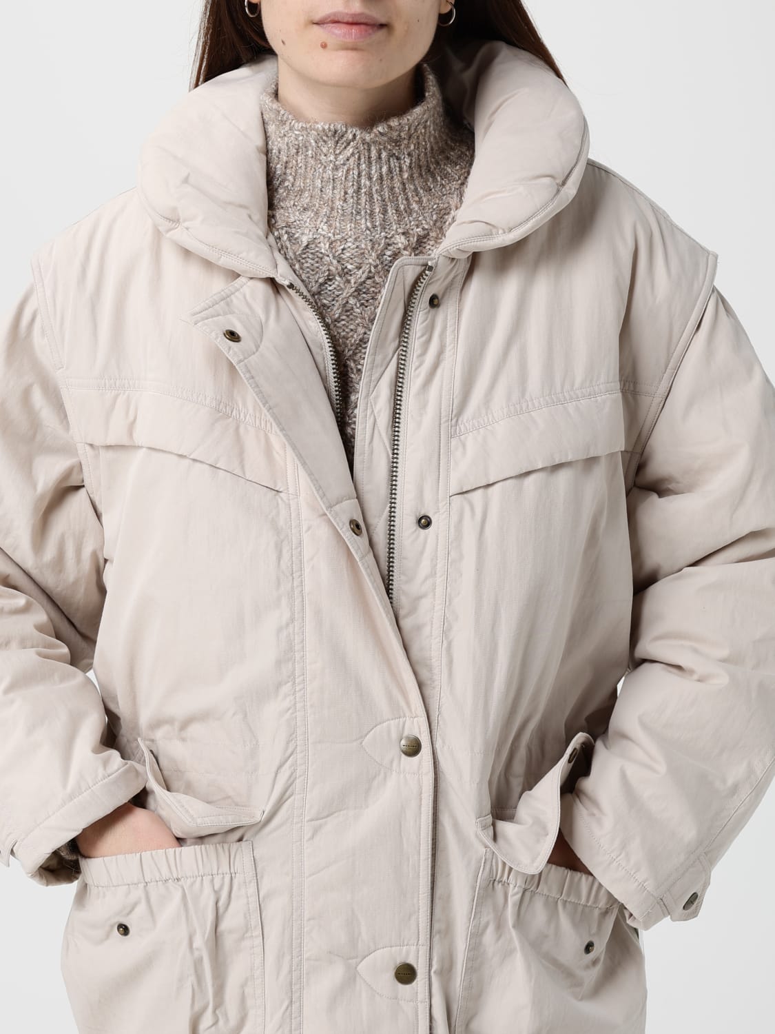 ISABEL MARANT ETOILE MANTEAU: Veste femme Isabel Marant Etoile, Beige - Img 4