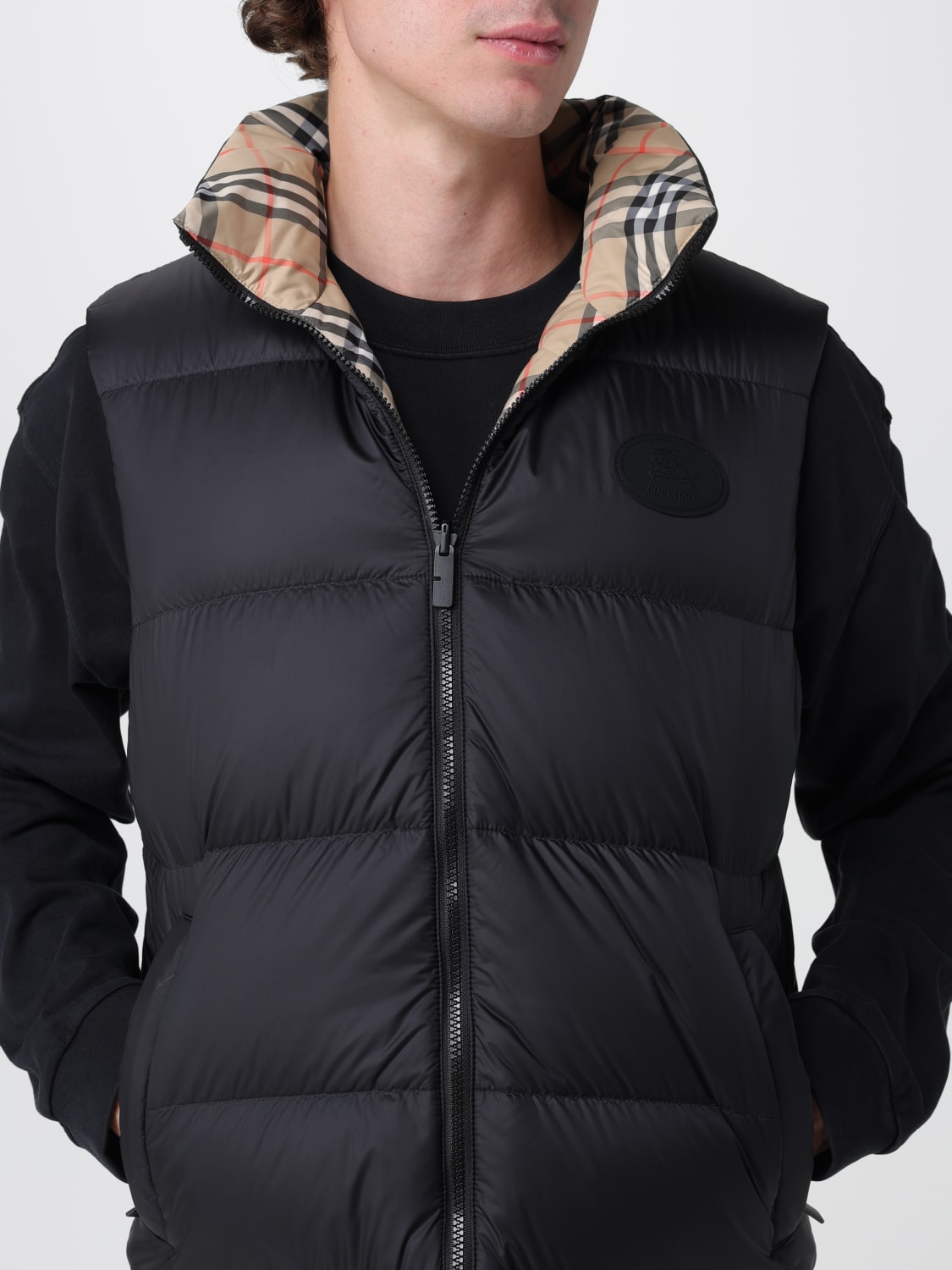 BURBERRY SUIT VEST: Jacket men Burberry, Beige - Img 4