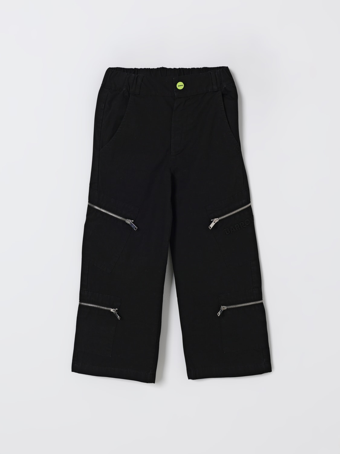 BARROW KIDS PANTALONI: Pantalone Barrow Kids in cotone con zip applicate , Nero - Img 1