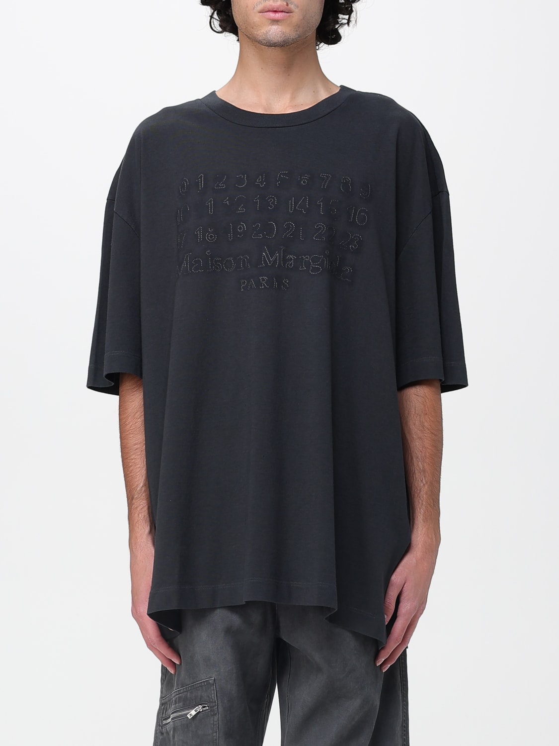 MAISON MARGIELA T-SHIRT: T-shirt in cotone over Maison Margiela, Grigio - Img 1