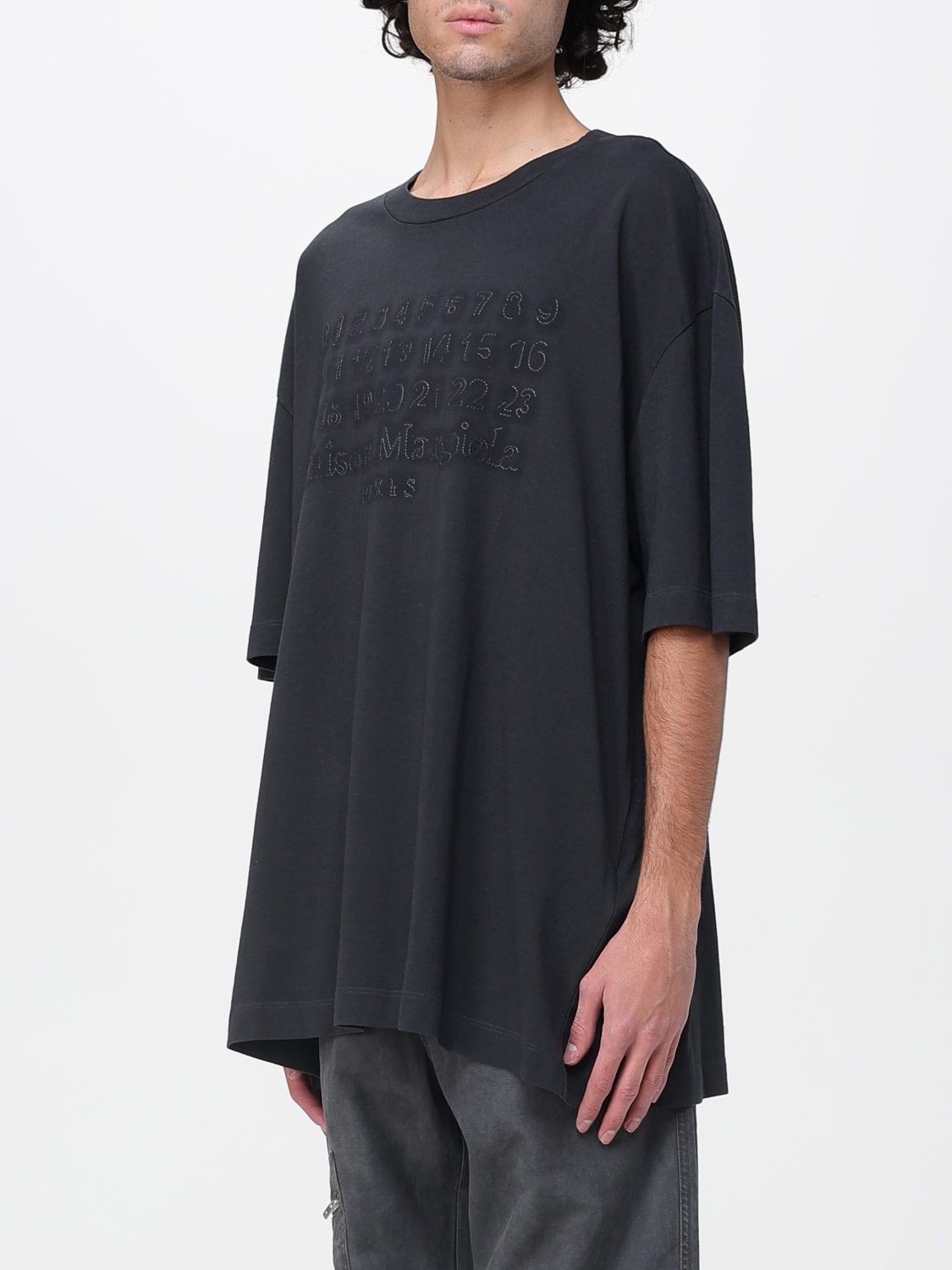 MAISON MARGIELA T-SHIRT: T-shirt in cotone over Maison Margiela, Grigio - Img 4