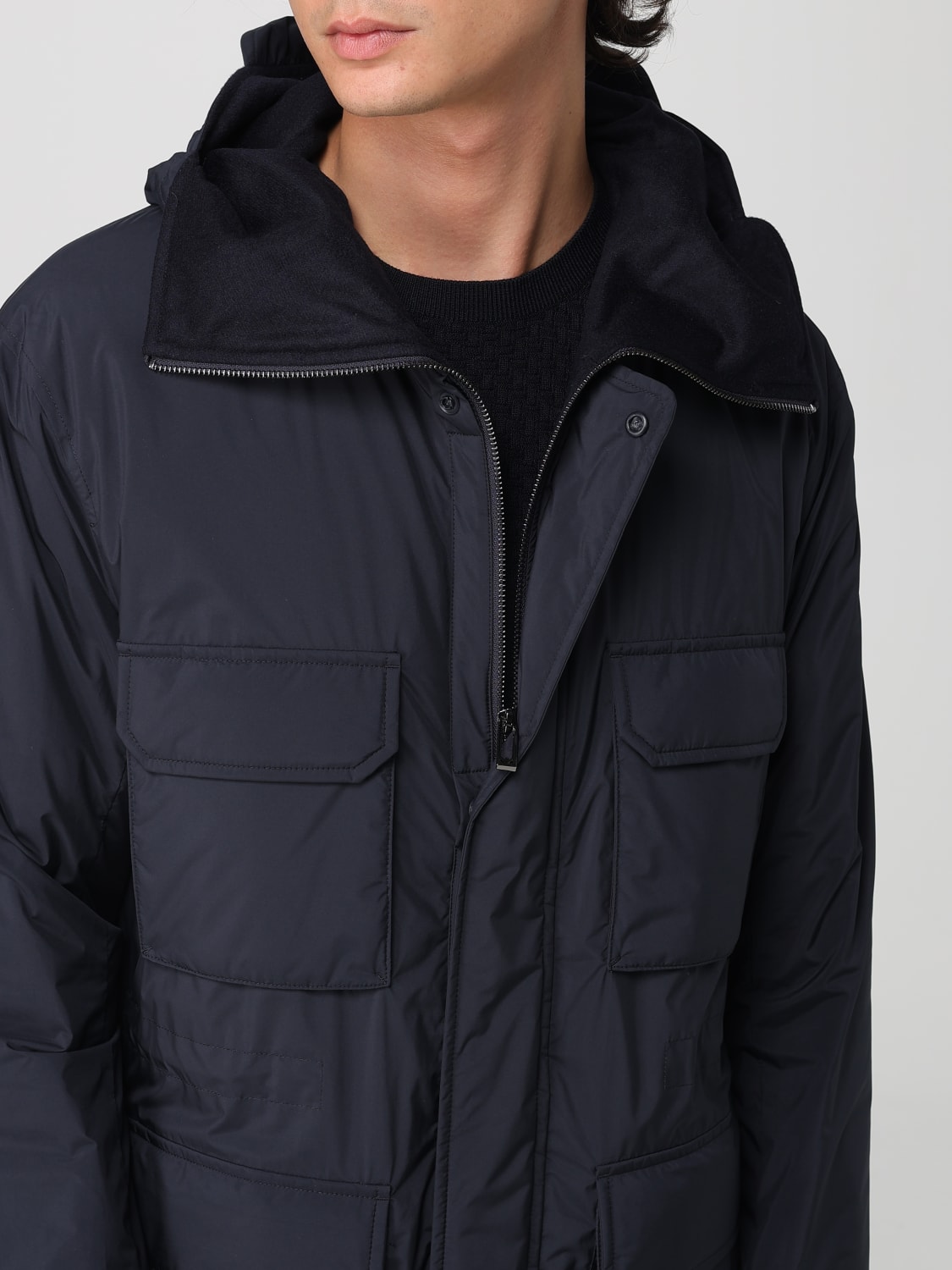 EMPORIO ARMANI GIACCA: Giubbotto Emporio Armani in nylon , Blue - Img 4